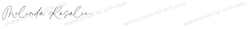 Melinda Rosalie字体转换